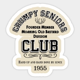 GRUMPY SENIORS CLUB Sticker